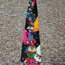 Looney Tunes Mania Vintage 1993 Bugs, Taz, Daffy, Sylvester Costumes 58" Necktie