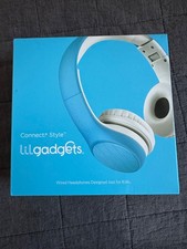 LilGadgets Connect Wired Kids Headphones w/Microphone, Blue/White, OpenBox