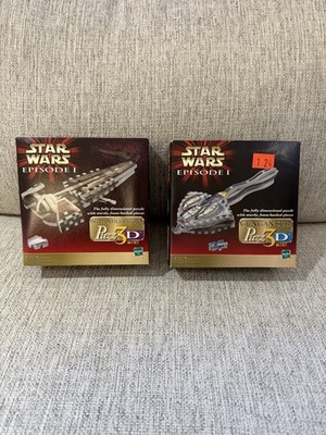 Star Wars Episode 1 Puzz 3D Mini Set: Gungan Sub & Sith Infiltrator Hasbro 1999