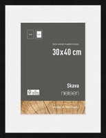 Nielsen Holz-Bilderrahmen Skava Schwarz 30X40 Cm Mit Passepartout 21X29,7 Cm