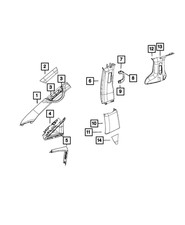 Genuine Mopar B Pillar Upper Molding Upper Left 6EK23DX9AH