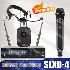 Professional Dual Wireless Microphne Stage Performance 2 Channels UHF Karaoke