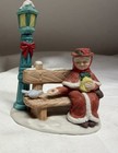 VTG Lefton Grandma Sitting on Bench Colonial Christmas Village 06738 - 1988