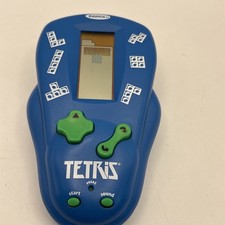VINTAGE TETRIS Radica Electronic Handheld Pocket Travel Game Blue TESTED WORKS
