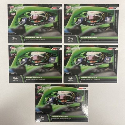 (5) 2025 Topps Now F1 Gabriel Bortoleto #56 RC Secures Career Best Result P6 Lot
