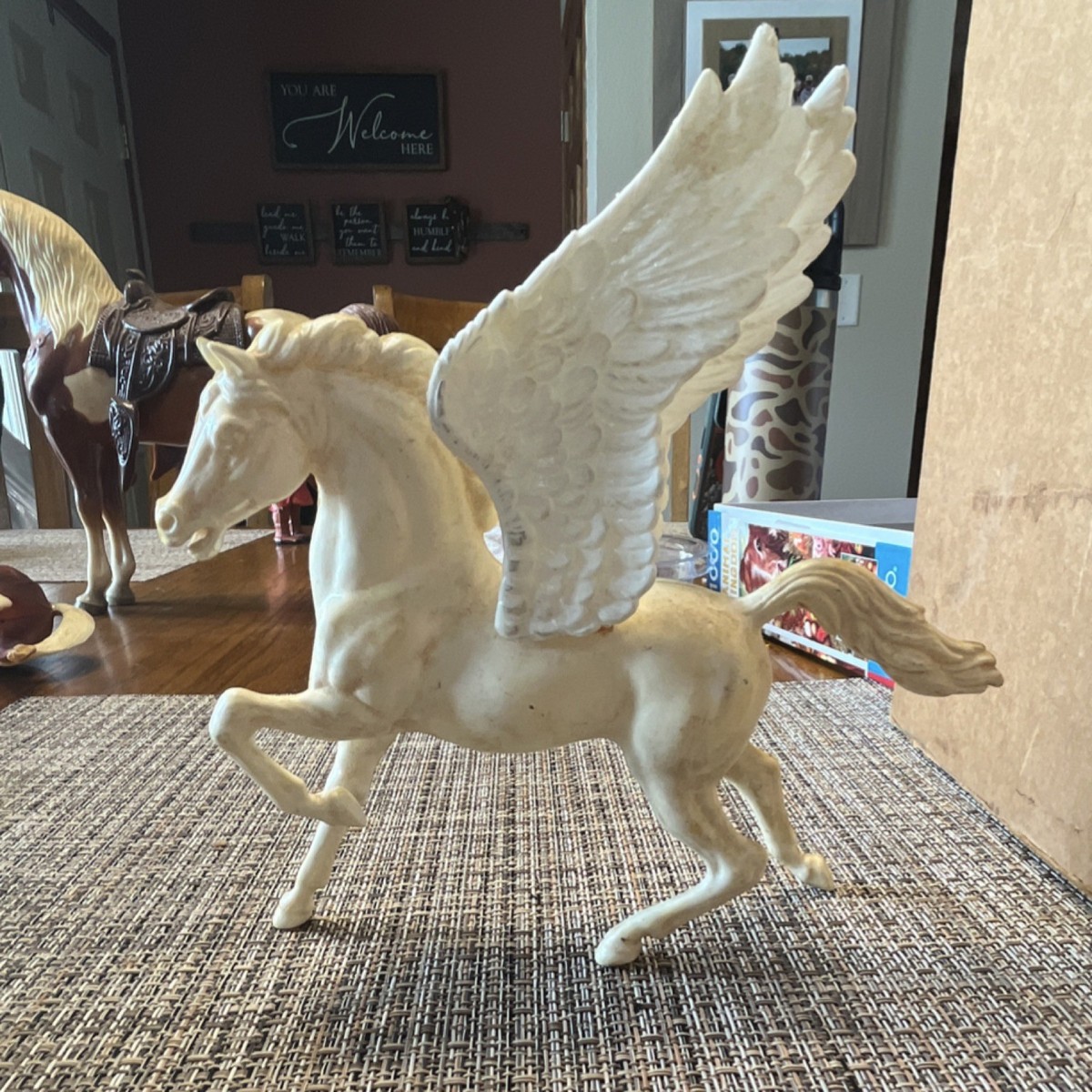 Breyer White Pegasus Winged Horse Plastic Model Horse Collectible