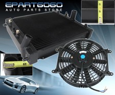 For 92-00 For Honda Civic Del Sol Mt Cooling Radiator Aluminum 12" Fan Combo Kit