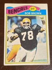 1977 Topps Bob Brown Cincinnati Bengals Football Card #491