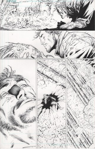New X-men 154 p18 by Marc Silvestri & Grant Morrison. The death of Wolverine!