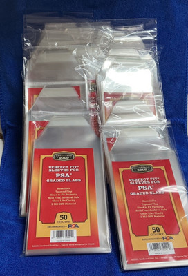 650 PSA Perfect Fit Sleeves For Graded Card Slabs - PSA Logo (13x50)