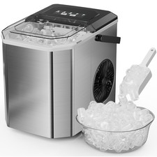 WiFi Portable Ice Machine Countertop Bullet Ice Maker with Ice Scoop 26lbs/24hrs