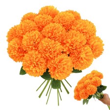 18 Pcs Artificial Marigold Flowers for Mexican Day of The Dead