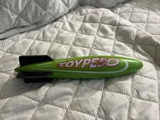 SwimWays Original Toypedo Torpedo Weighted 10" Black & Green Pool Toy Used 2011