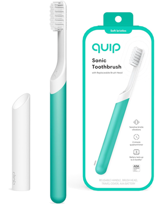 #ad #ad Quip Electric Toothbrush GREEN plastic Electric Brush Travel Cover New SEALED $29.99