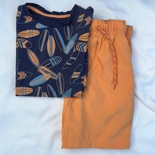 Tommy Bahama Blue Orange Surfer Shirt Orange Quick Dry Shorts Matching Set Boys