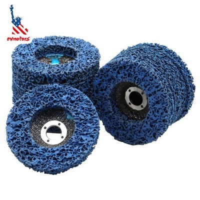10 Pack - 4'' x 5/8'' Clean & Strip Discs Paint and Rust Removing Wheels Blue