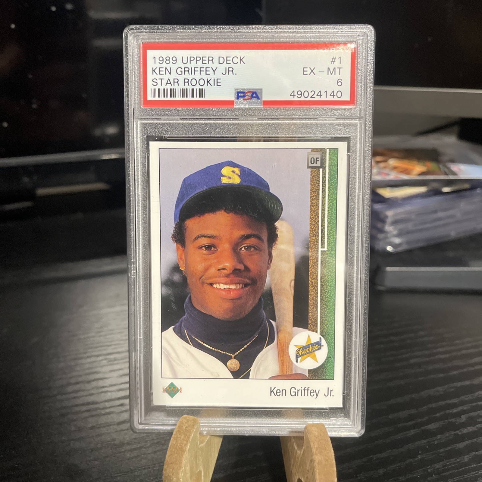 Ken Griffey Jr 1989 upper deck RC #1 PSA 6 view 1