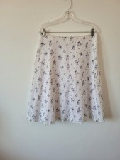 Vintage Pink Sky Floral Skirt Cottage Fairy Maiden Pastoral Dainty Ethereal M