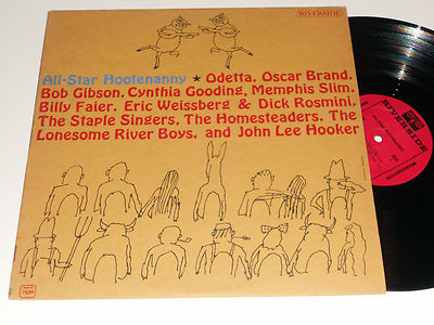 ALL-STAR HOOTENANNY Riverside 7539 Memphis Slim John Lee Hooker Odetta weissberg