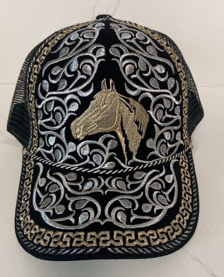Silver Color Plated Hat Artisanal MeshBack Gris Gorra Artesanal