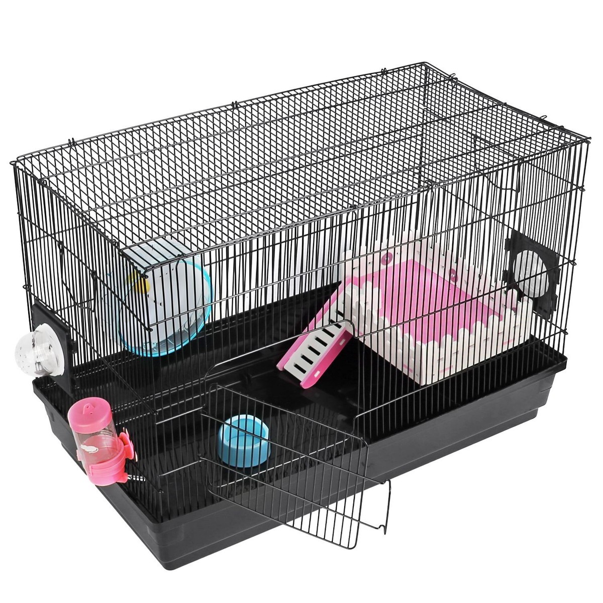 2-Tiers Metal Hamster Gerbil Habitat Home Habitat Playpen Cage For Pet Rat  Mice