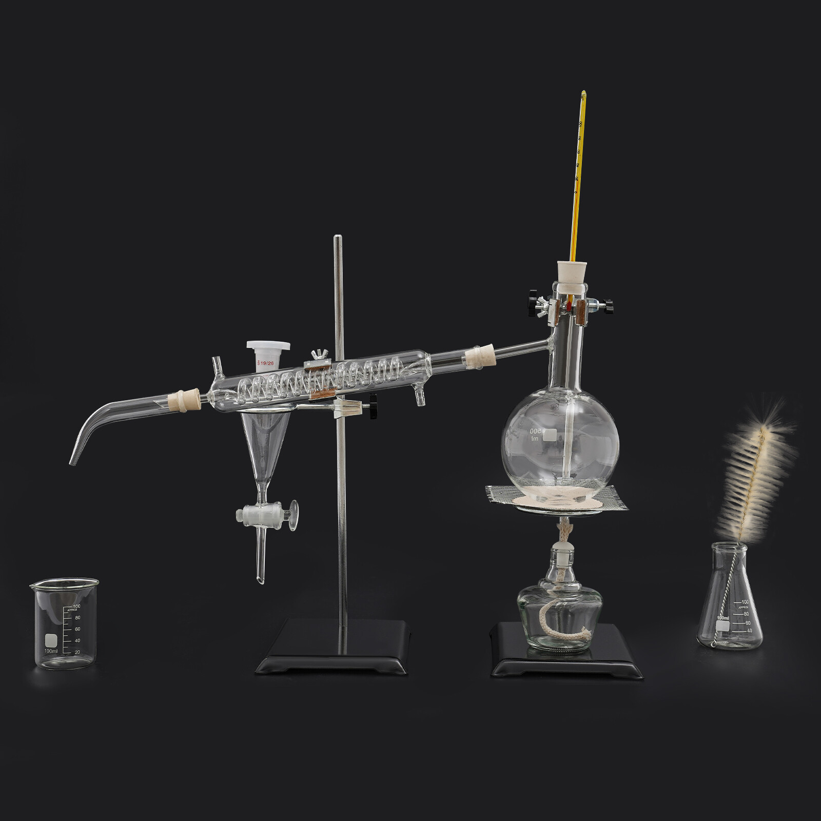 500ml Essential Oil Distillation Kit Lab Apparatus Distillation Glassware Set thumbnail 5