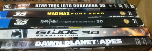 3D BLU RAY LOT MAD MAX STAR TREK GI JOE PLANET APES HARRY POTTER VGC - Picture 2 of 13