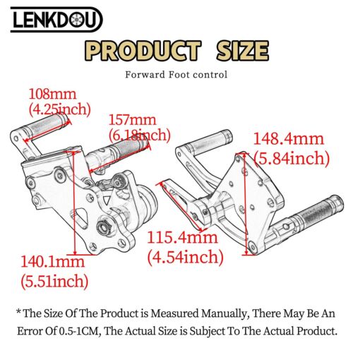 Controles delanteros estriberas palancas para Harley Softail FXST Fat Boy FLST 2000-2017 - Imagen 11 de 11