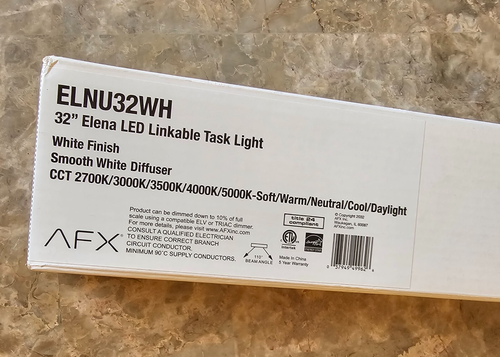 AFX ELNU32WH  32" LED Linkable Task Light, White - Picture 3 of 7
