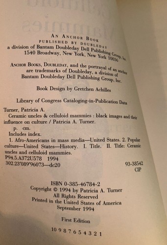 Ceramic Uncles Celluloid Mammies - Paperback By Turner, Patricia A - GOOD - Picture 7 of 8