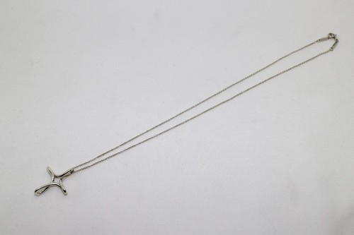 Tiffany & Co. Infinity Cross Peretti Necklace Pendant Silver 925 Auth/Pouch/Box - Picture 19 of 21