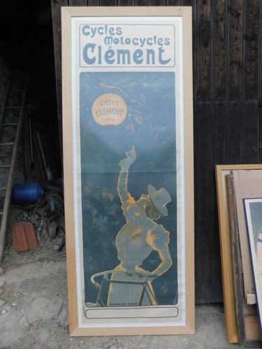 Original vintage ancienne poster Cycles / Motocycles CLEMENT