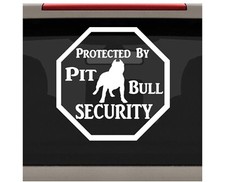 Pitbull Security Window Decal Pit Bull Truck Sticker Bully Breed Art B1109