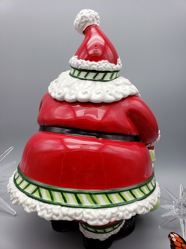 Fitz & Floyd Santa Claus Stocking Stuffers Christmas Cookie Jar, MSRP $79.00 - Picture 7 of 12