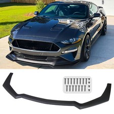 For 18-23 Ford Mustang Matte Black Gt-style Front Bumper Body Kit Splitter Lip