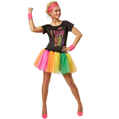 M MUNCASO Costume Anni '80, Costume Da Festa In Fantasia Anni '80 - Foto 2