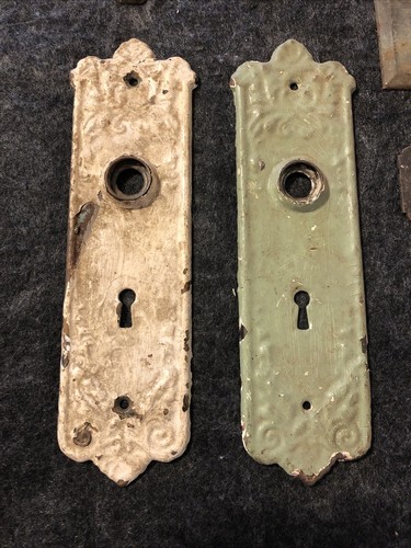 Antike Türschilder 7 Stück um 1900 für Einsteckschloss, Handwerker, verziert, Art Deco - Bild 4 von 23