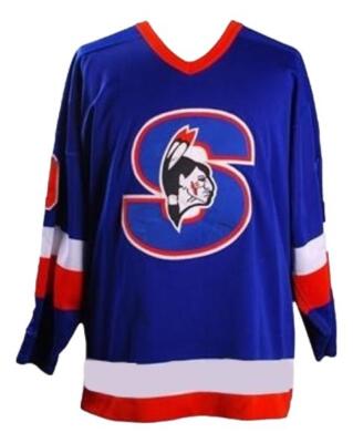 Any Name Number Springfield Indians Retro Custom Hockey Jersey Royal blue