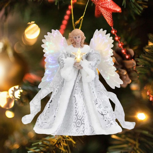 Christmas Tree Topper Angel Fairy Festive Tree Top Ornament Decoration 25cm.. - Picture 6 of 6