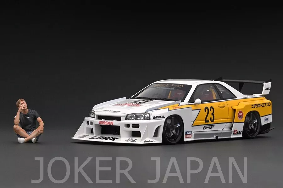 Ignition Model IG2704 1/18 LB-ER34 Super Silhouette SKYLINE With Mr. Kato JDM