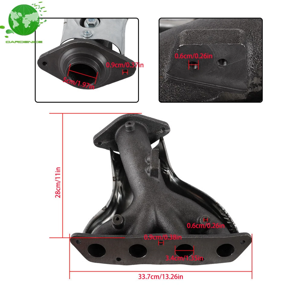 Colector de escape con junta 1,8 L para Toyota Corolla 2002-2008 Matrix 2003-2008 Foto 2 de 4