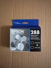 Genuine Epson 288 2pk Ink Cartridges Black T288120-D2 Unexpired EXP 05/2026