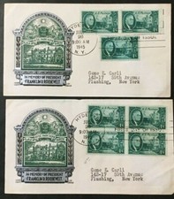 Lot of 6 FDC #930 In Memory of Franklin D. Roosevelt