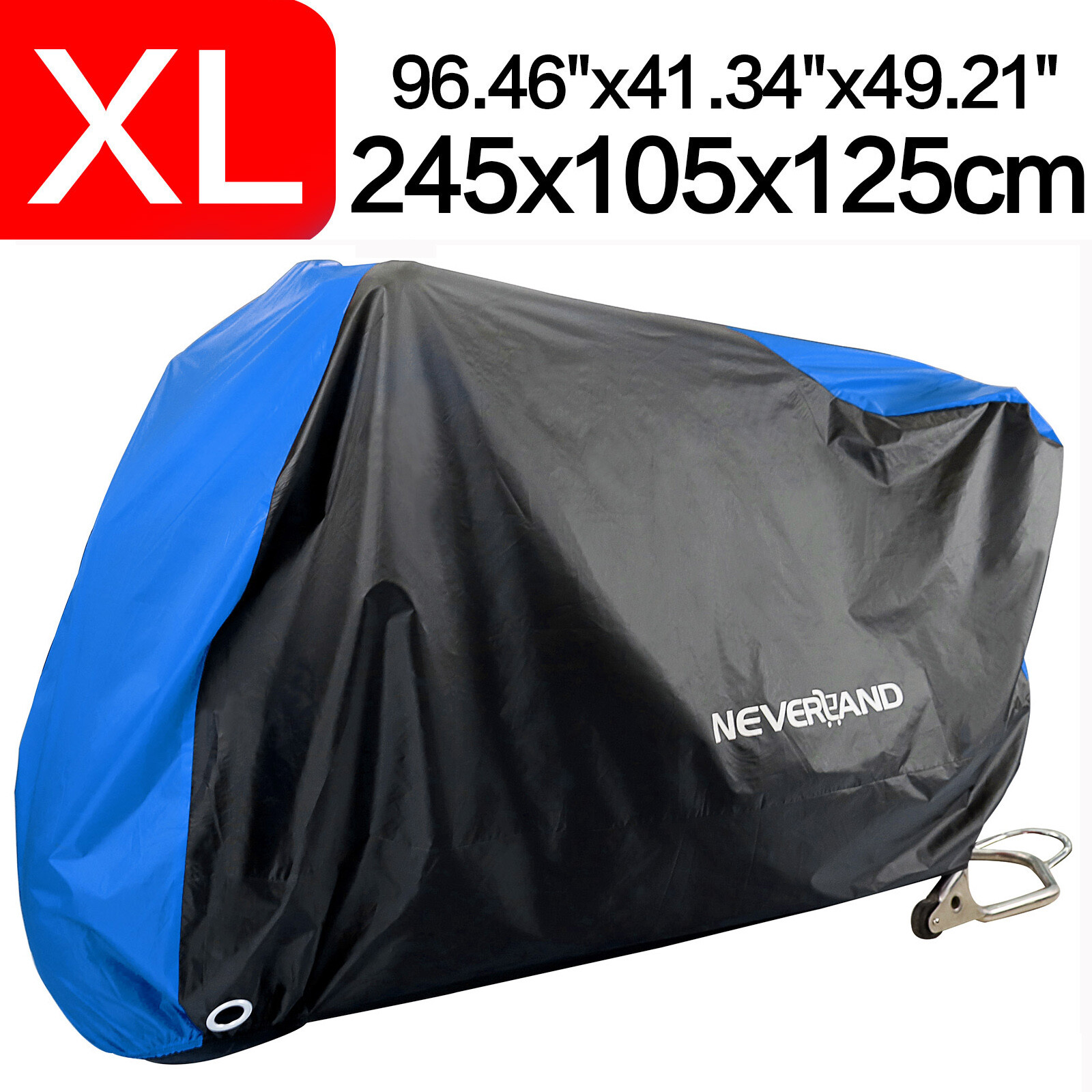 Sourcing Map Motorradabdeckung XXXL – 295x110x140 Cm, 180T Polyester, Wasserdicht & UV-Schutz | Schwarz+Grün