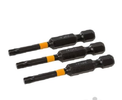 3 St. Bits Premium S2 Stahl T 25 1/4'' 6,3mm 50mm Länge