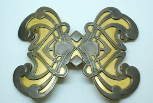 Vintage large heavy gold oval circle chain belt Lionshead  display picture 1