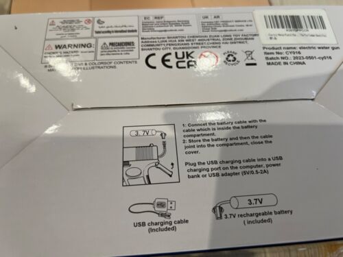 Water Gun Electric Continuous Emission Large Capacity BNIB - Picture 3 of 4