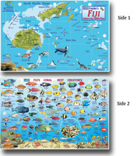 Franko Maps Fish ID Card Dive Map - Fiji
