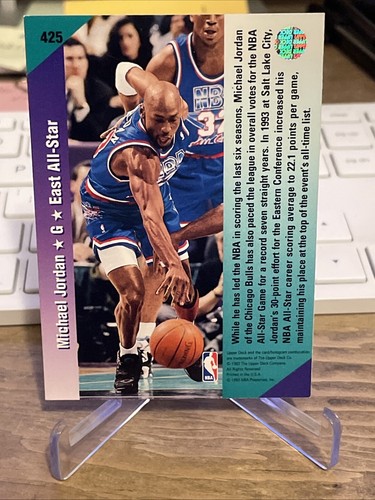 1992-93 Upper Deck #425 Michael Jordan East All-Star - Picture 2 of 2