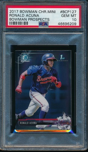 PSA 10 RONALD ACUNA JR. 1st 2017 Bowman Chrome MINI Rookie Card RC GEM MINT